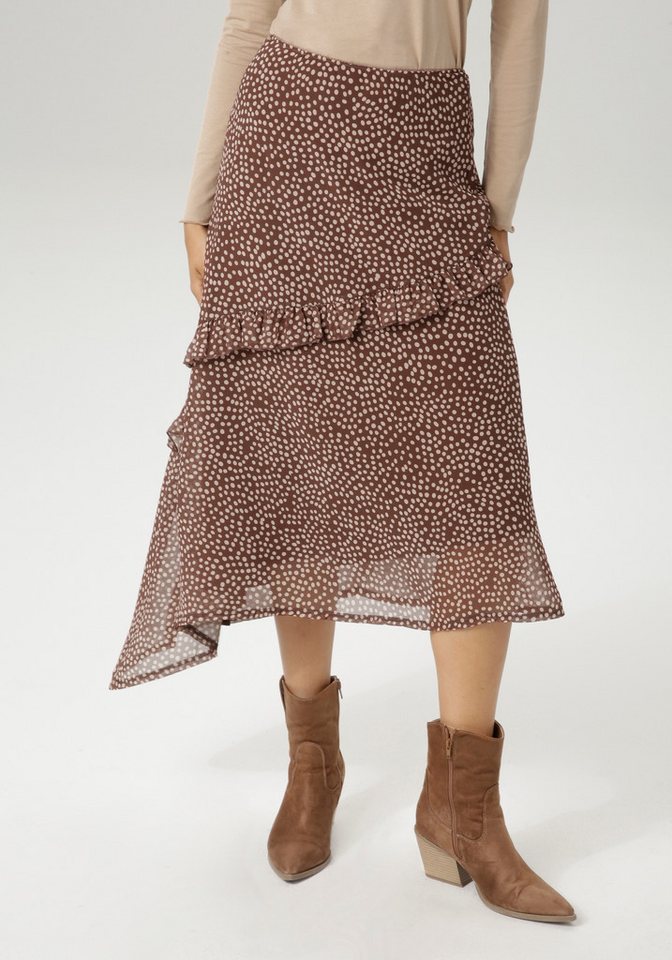 Aniston CASUAL Midirock in asymmetrischer Al-Linien-Form - NEUE KOLLEKTION von Aniston CASUAL