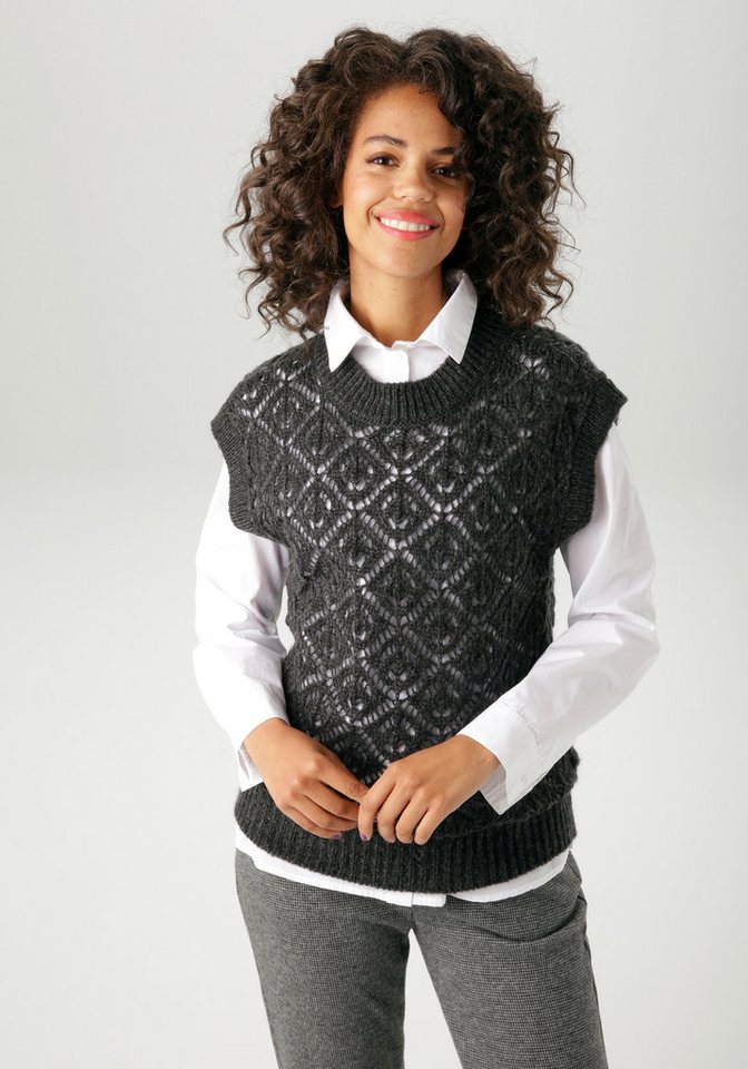 Aniston CASUAL Pullunder mit trendigem Ajour-Strick-Muster - NEUE KOLLEKTION Aniston CASUAL Pullunder mit trendigem Ajour-Strick-Muster - NEUE KOLLEKTION von Aniston CASUAL