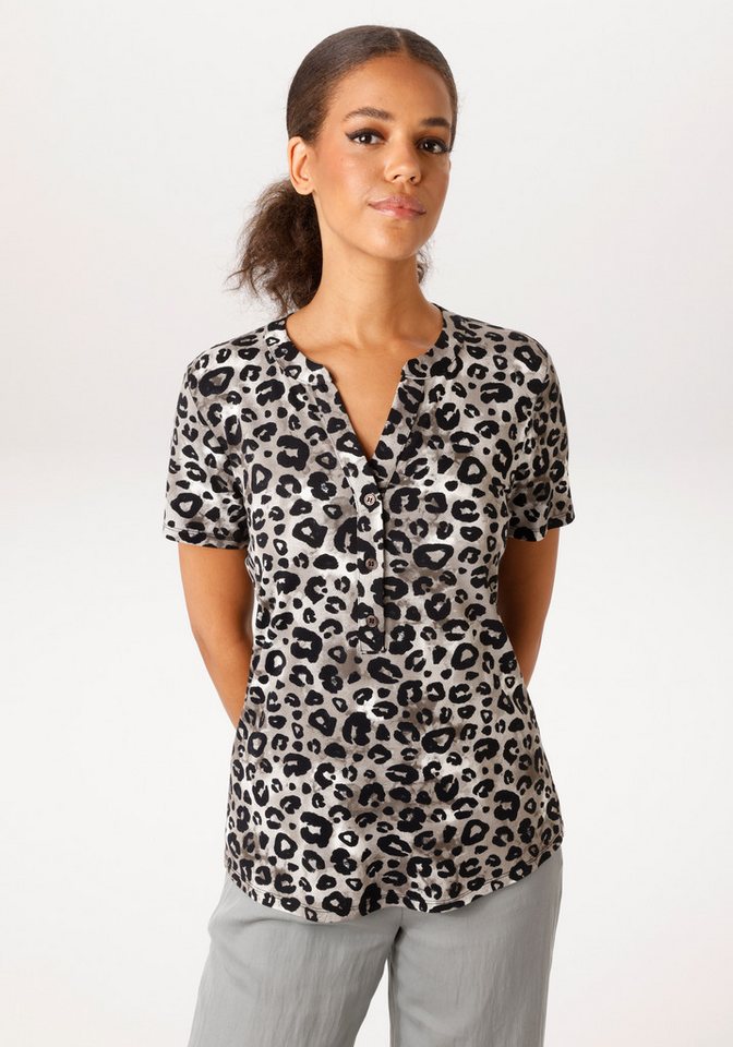 Aniston CASUAL Schlupfbluse mit extravagantem Animal-Print- jedes Teil ein Unikat- NEUE KOLLEKTION von Aniston CASUAL