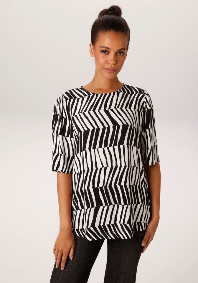 Aniston CASUAL Schlupfbluse mit extravagantem Streifenmuster - NEUE KOLLEKTION von Aniston CASUAL
