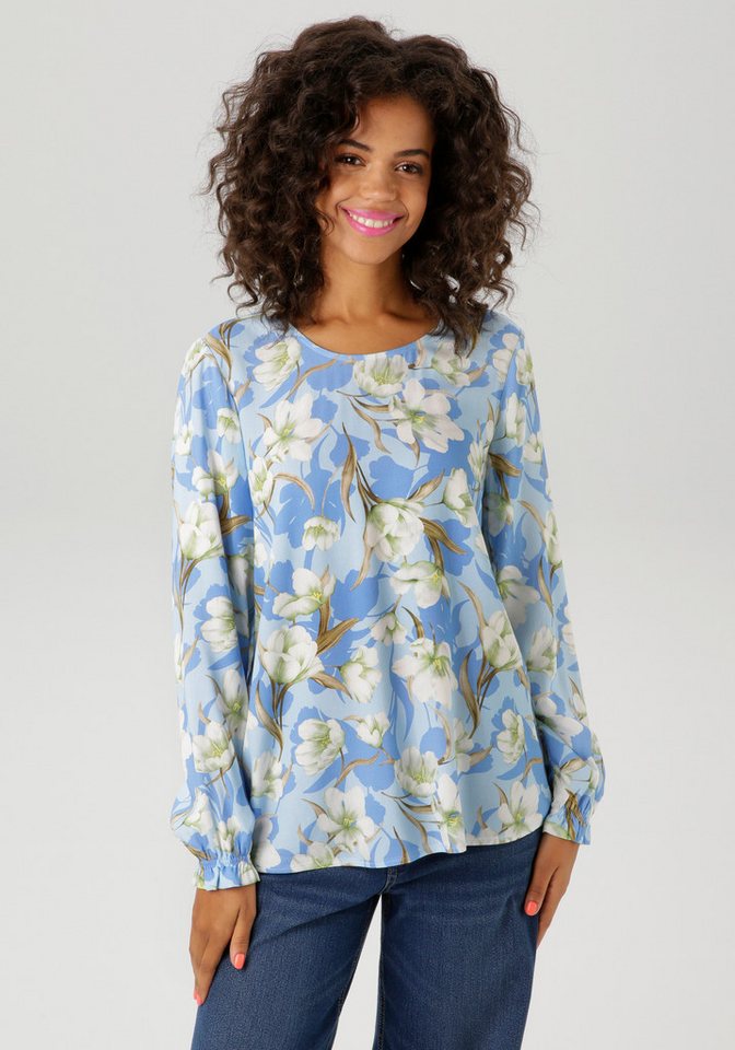Aniston CASUAL Schlupfbluse mit farbharmonischem Blumendruck von Aniston CASUAL