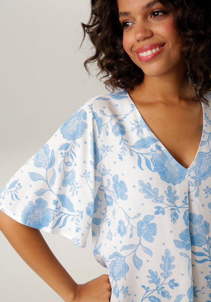 Aniston CASUAL Schlupfbluse mit großflächigem Blumendruck Aniston CASUAL Schlupfbluse mit großflächigem Blumendruck von Aniston CASUAL