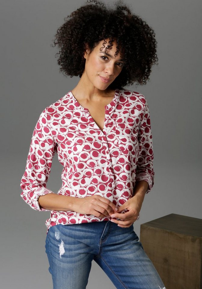 Aniston CASUAL Schlupfbluse mit krempelbaren Ärmeln von Aniston CASUAL