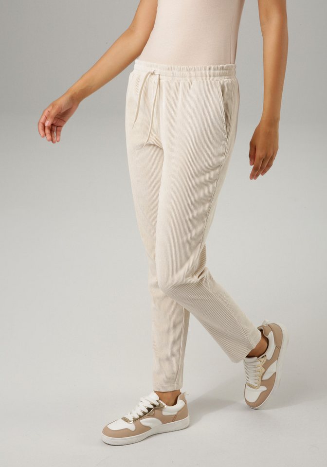 Aniston CASUAL Schlupfhose aus trendigem, elastischen Cord von Aniston CASUAL
