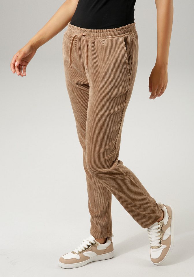 Aniston CASUAL Schlupfhose aus trendigem, elastischen Cord von Aniston CASUAL