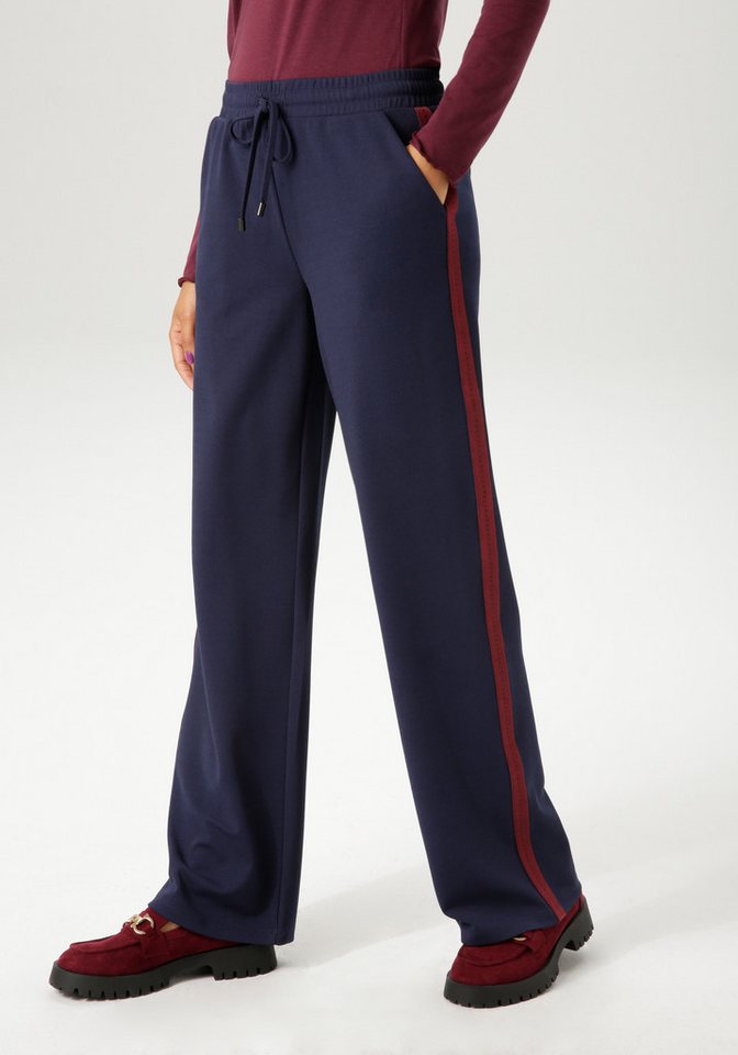 Aniston CASUAL Schlupfhose mit trendigem Tape entlang der Seitennähte - NEUE KOLLEKTION von Aniston CASUAL