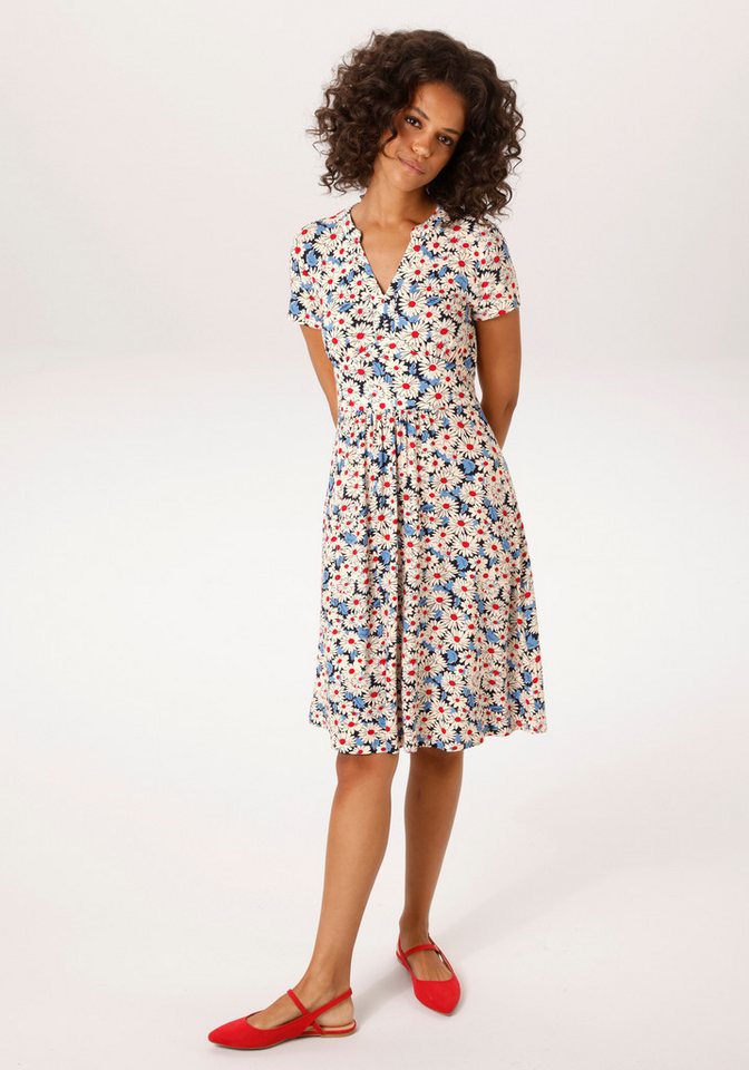 Aniston CASUAL Sommerkleid, allover mit Blüten bedruckt - NEUE KOLLEKTION von Aniston CASUAL
