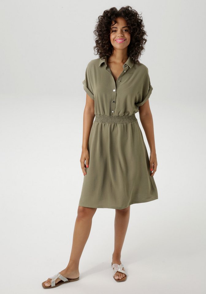 Aniston CASUAL Sommerkleid mit Smokbündchen in der Taille von Aniston CASUAL