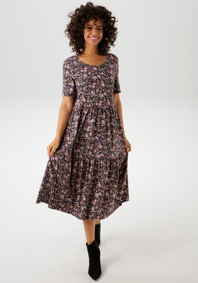 Aniston CASUAL Sommerkleid mit farbenfrohen Blumendruck von Aniston CASUAL