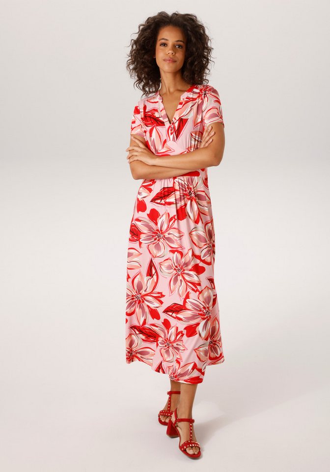 Aniston CASUAL Sommerkleid mit farbharmonischen, großflächigen Blüten bedruckt - NEUE KOLLEKTION von Aniston CASUAL