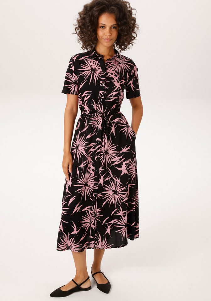 Aniston CASUAL Sommerkleid mit grafischen Blumendruck - jedes Teil ein Unikat - NEUE KOLLEKTION von Aniston CASUAL