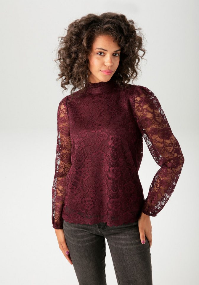 Aniston CASUAL Spitzenbluse aufwändig mit edlen Rosen verziert - NEUE KOLLEKTION von Aniston CASUAL