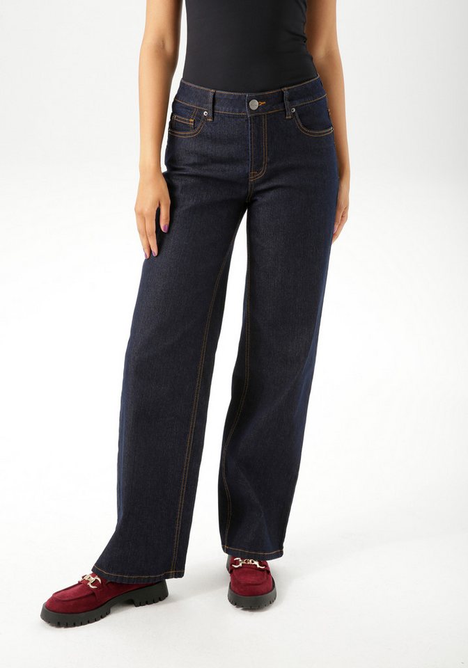 Aniston CASUAL Straight-Jeans mit trendig weitem Bein von Aniston CASUAL