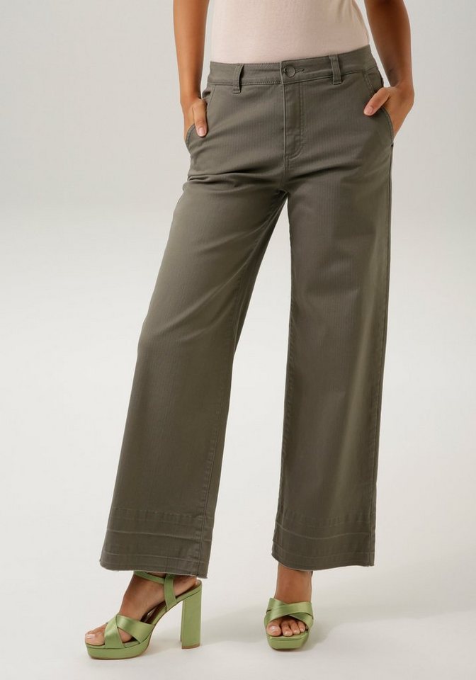 Aniston CASUAL Straight-Jeans mit trendiger Waschung am ausgefranstem Beinabschluss- NEUE KOLLEKTION von Aniston CASUAL