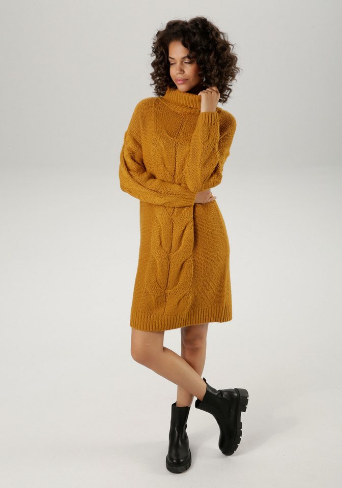 Aniston CASUAL Strickkleid mit extravagantem Zopfmuster von Aniston CASUAL