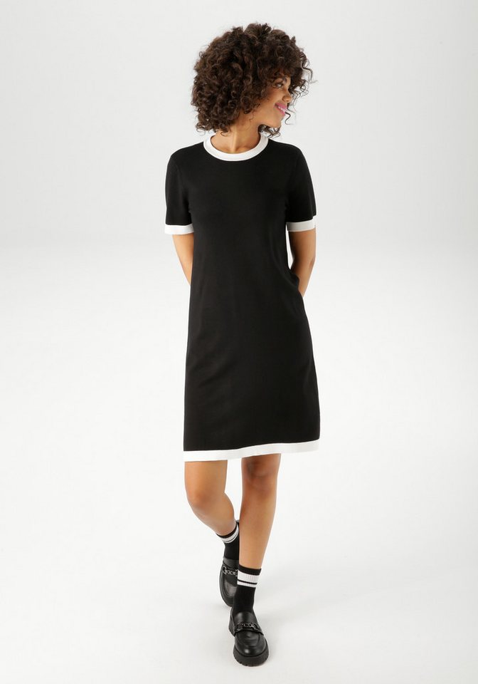 Aniston CASUAL Strickkleid mit kontrastfarbigen Ripp-Bündchen - NEUE KOLLEKTION von Aniston CASUAL