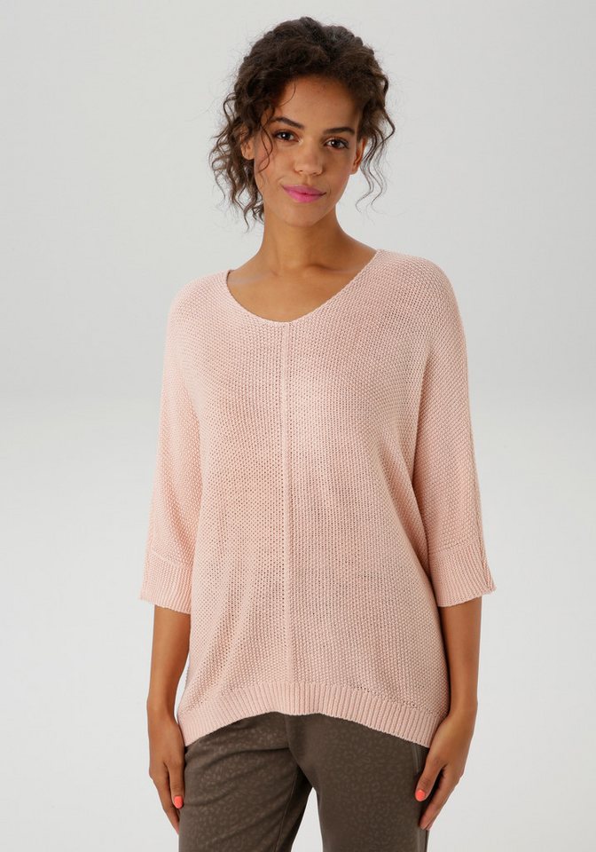Aniston CASUAL Strickpullover im ausdrucksvollem Perl-Muster von Aniston CASUAL