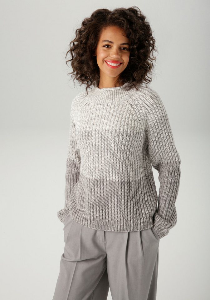 Aniston CASUAL Strickpullover im melangefarbenen Color-Blocking - NEUE KOLLEKTION von Aniston CASUAL