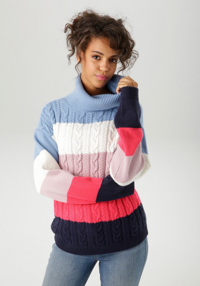 Aniston CASUAL Strickpullover in farbenfroher oder gedeckteren Farbkombination - NEUE KOLLEKTION von Aniston CASUAL