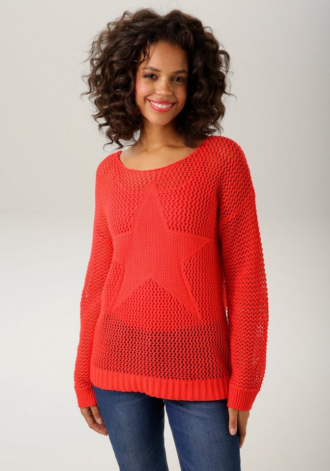 Aniston CASUAL Strickpullover mit eingestricktem Stern - NEUE KOLLEKTION von Aniston CASUAL