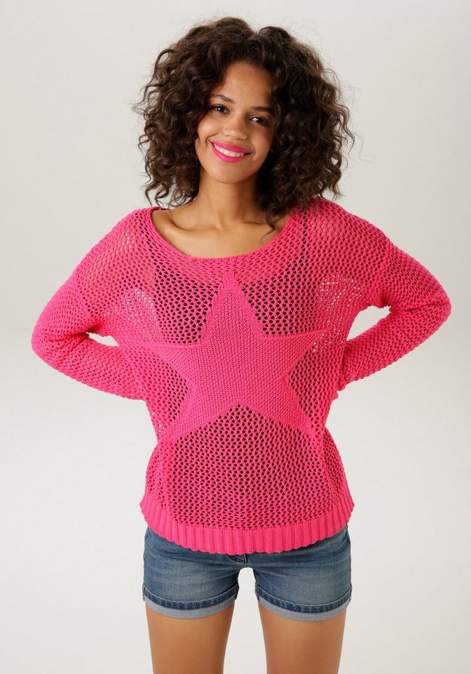 Aniston CASUAL Strickpullover mit eingestricktem Stern - NEUE KOLLEKTION von Aniston CASUAL