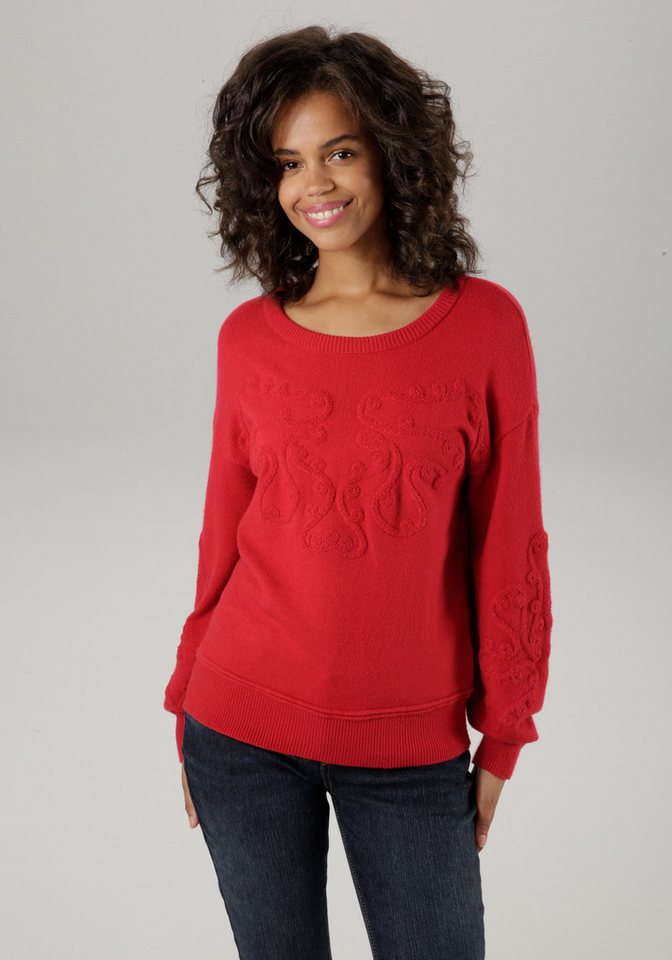 Aniston CASUAL Strickpullover mit eingestrickten Ornamenten von Aniston CASUAL