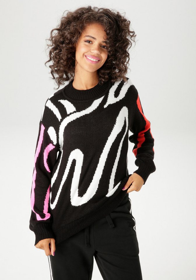 Aniston CASUAL Strickpullover mit grafischem Muster im Color-Blocking - NEUE KOLLEKTION Aniston CASUAL Strickpullover mit grafischem Muster im Color-Blocking - NEUE KOLLEKTION von Aniston CASUAL