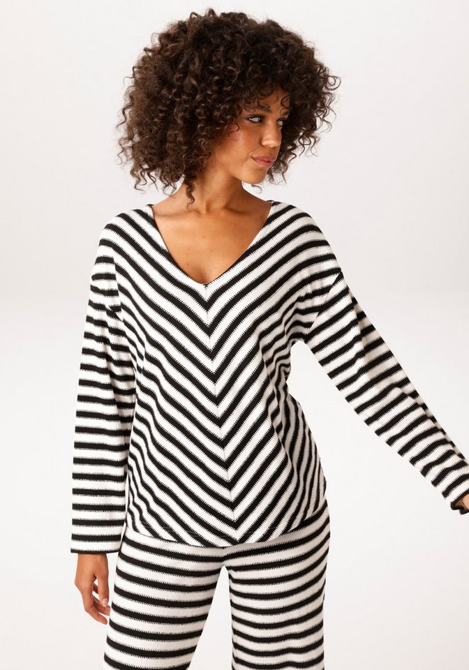 Aniston CASUAL Sweatshirt im interessanten Steifen-Dessin - NEUE KOLLEKTION von Aniston CASUAL