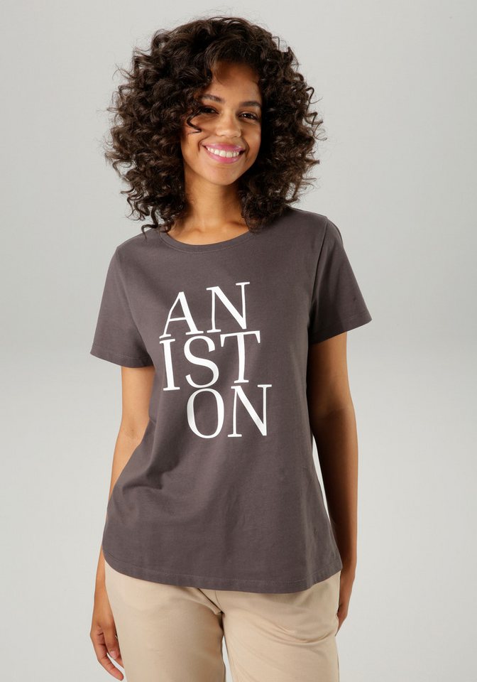 Aniston CASUAL T-Shirt mit ANISTON-Schriftzug von Aniston CASUAL