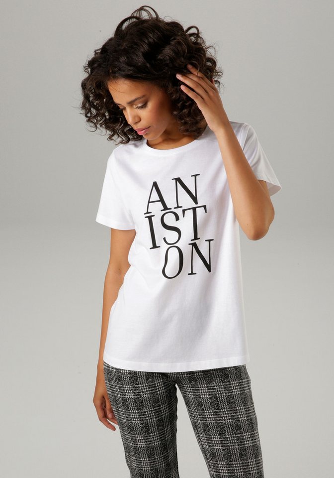 Aniston CASUAL T-Shirt mit ANISTON-Schriftzug von Aniston CASUAL