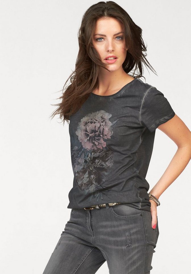 Aniston CASUAL T-Shirt mit Oil dyed-Waschung von Aniston CASUAL