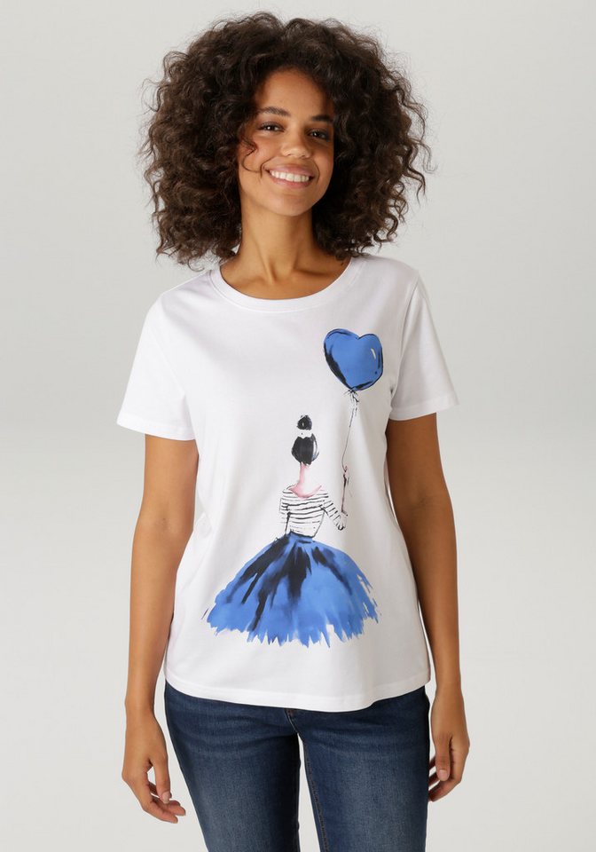Aniston CASUAL T-Shirt mit ausdrucksvollem Frontprint - NEUE KOLLEKTION von Aniston CASUAL