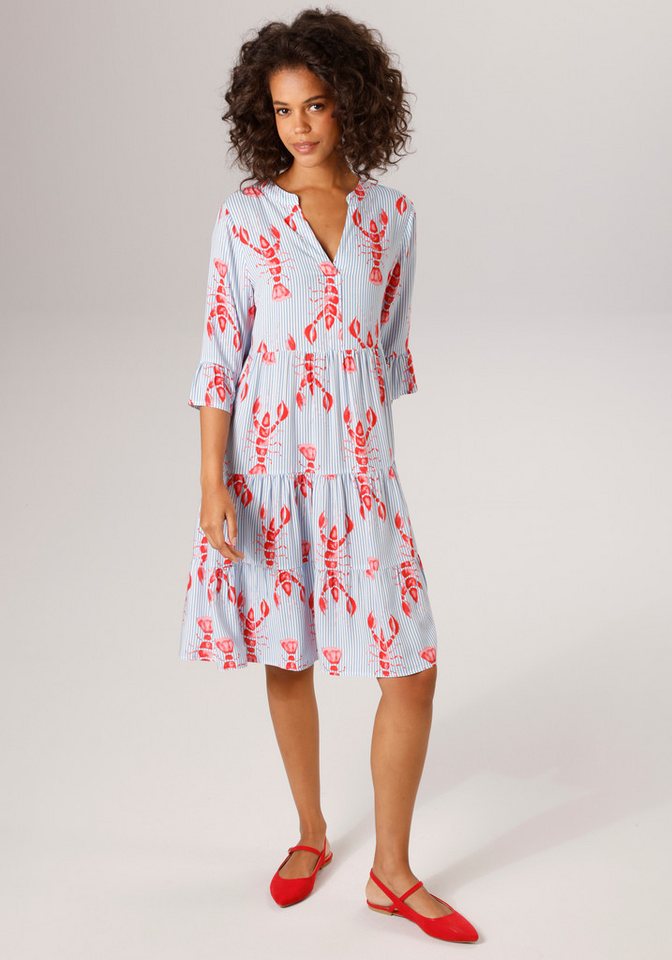 Aniston CASUAL Tunikakleid, gestreift und mit Krebsen bedruckt - NEIUE KOLLEKTION von Aniston CASUAL