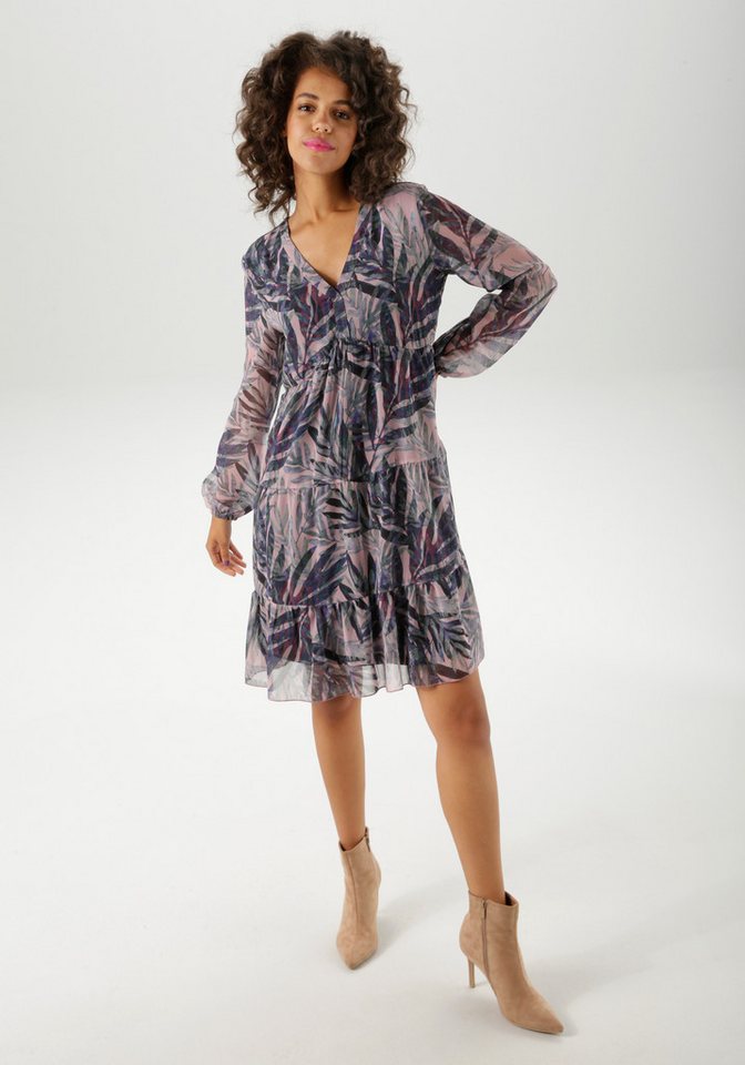 Aniston CASUAL Tunikakleid mit exotischen Blättern im Batik-Look bedruckt von Aniston CASUAL
