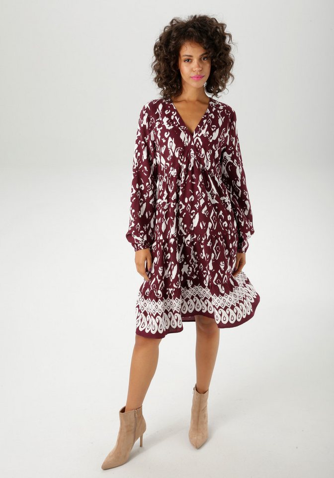 Aniston CASUAL Tunikakleid mit kunstvollem Druck und Bordüre am Saum - NEUE KOLLEKTION von Aniston CASUAL