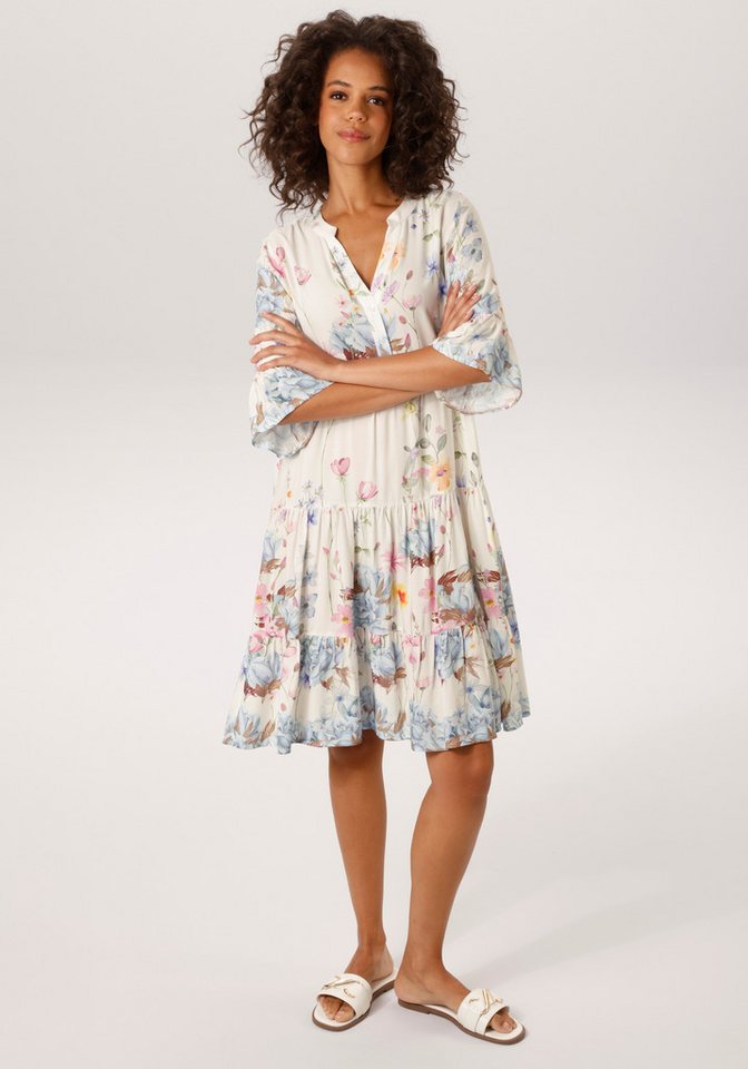 Aniston CASUAL Tunikakleid mit malerischen Blumen bedruckt- NEUE KOLLEKTION von Aniston CASUAL
