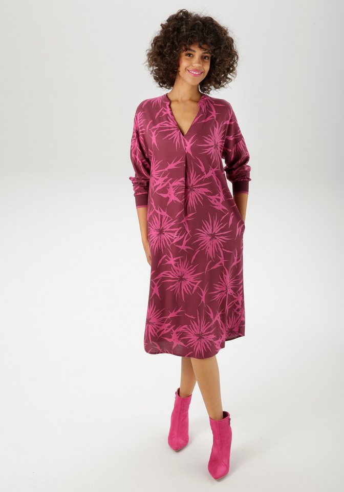 Aniston CASUAL Tunikakleid mit trendfarbigem, grafischen Blumendruck von Aniston CASUAL