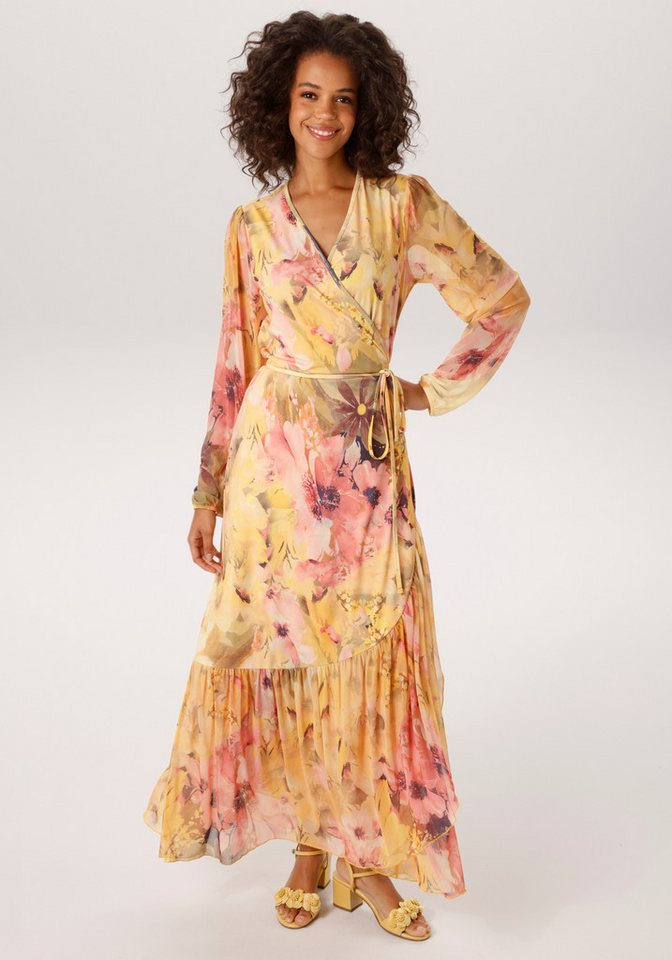 Aniston CASUAL Wickelkleid mit großflächigen Batikblüten bedruckt - NEUE KOLLEKTION von Aniston CASUAL