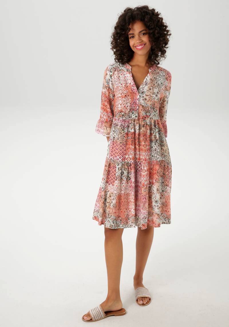 Aniston CASUAL Blusenkleid im farbharmonischen Muster-Mix, jedes Teil ein Unikat von Aniston Casual