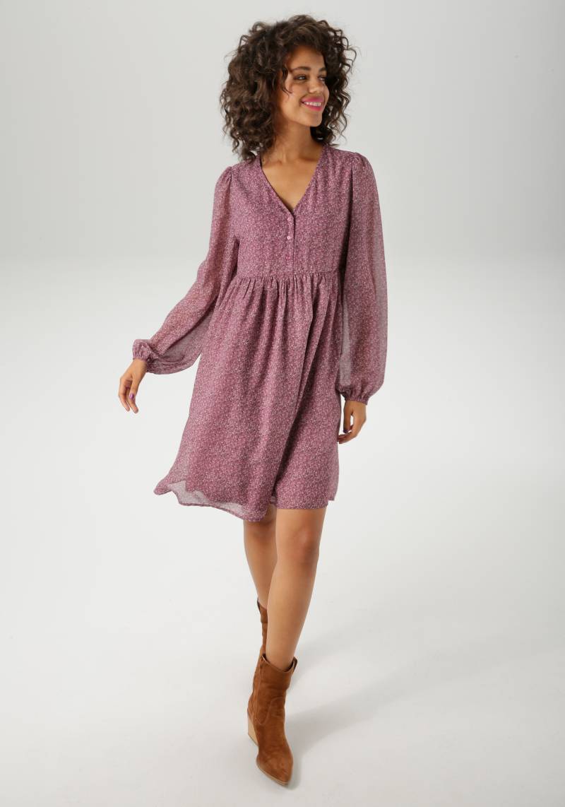 Aniston CASUAL Blusenkleid mit kleinem, grafischen Alloverdruck - NEUE KOLLEKTION von Aniston Casual