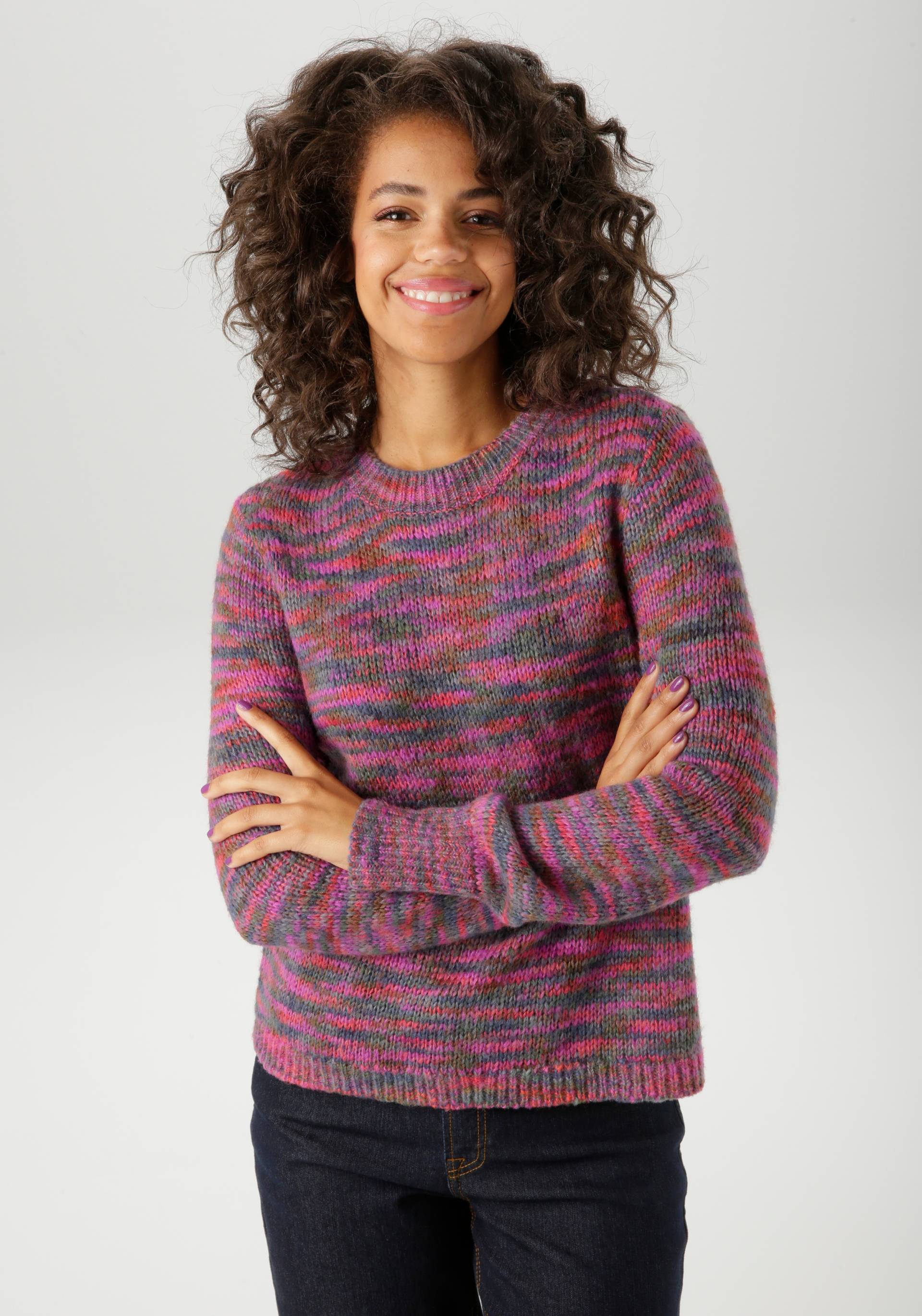 Aniston CASUAL Strickpullover, aus trendigem Multicolor-Garn -jedes Teil ein Unikat - NEUE KOLLEKTION Aniston CASUAL Strickpullover, aus trendigem Multicolor-Garn -jedes Teil ein Unikat - NEUE KOLLEKTION von Aniston Casual