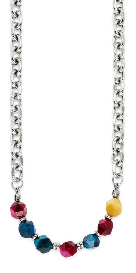 Aniston JEWELRY & WATCHES Edelstahlkette mit bunten Steinen, mit Naturstein von Aniston JEWELRY & WATCHES