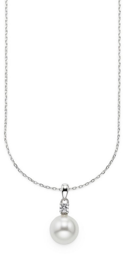Aniston JEWELRY & WATCHES Kette mit Anhänger Schmuck Geschenk Silberkette, mit Zirkonia (synth) - mit Muschelkernperle (synth) von Aniston JEWELRY & WATCHES