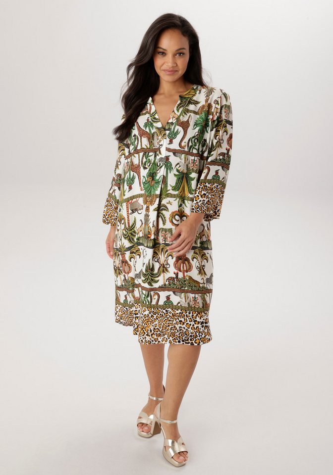 Aniston PLUS Blusenkleid mit farbenfrohem Safari Print - NEUE KOLLEKTION von Aniston PLUS