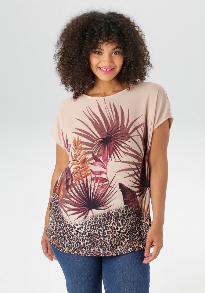 Aniston PLUS Blusentop im Materialmix von Aniston PLUS