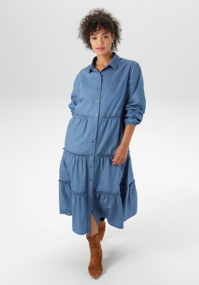 Aniston PLUS Jeanskleid in Denimqualität - NEUE KOLLEKTION von Aniston PLUS