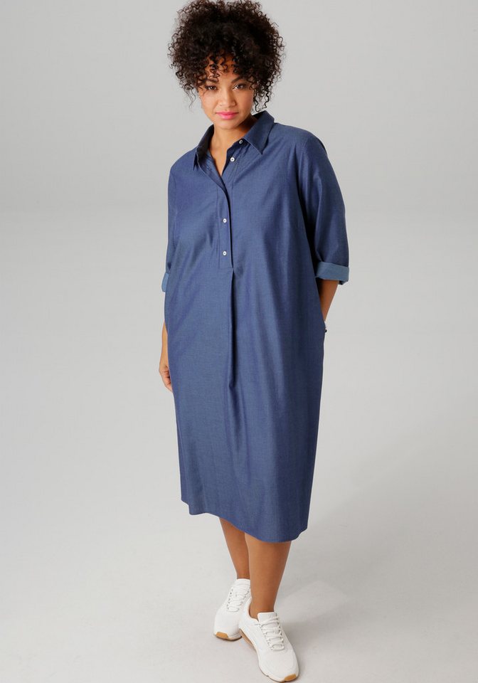 Aniston PLUS Jeanskleid mit Hemdkragen von Aniston PLUS