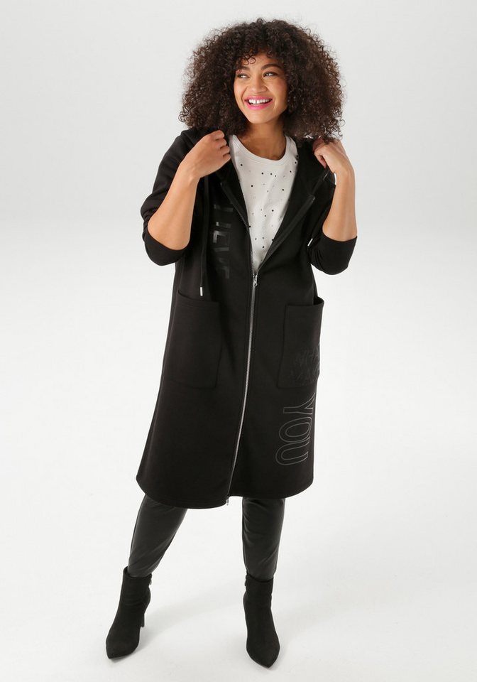 Aniston PLUS Kapuzensweatjacke mit tollen tonigen Print von Aniston PLUS