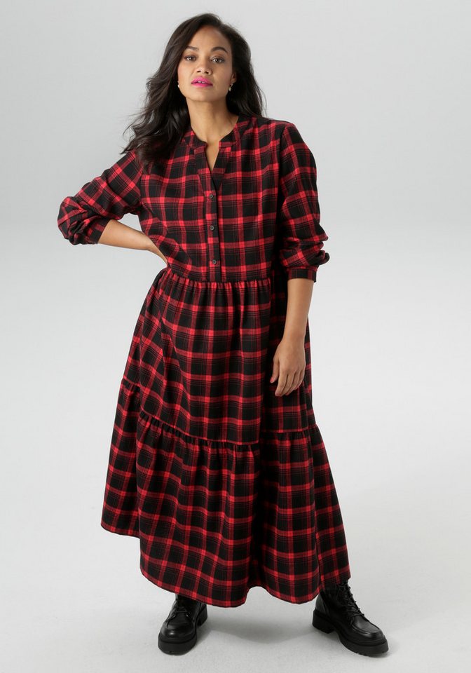 Aniston PLUS Karokleid aus weicher Flanell mit Karo von Aniston PLUS