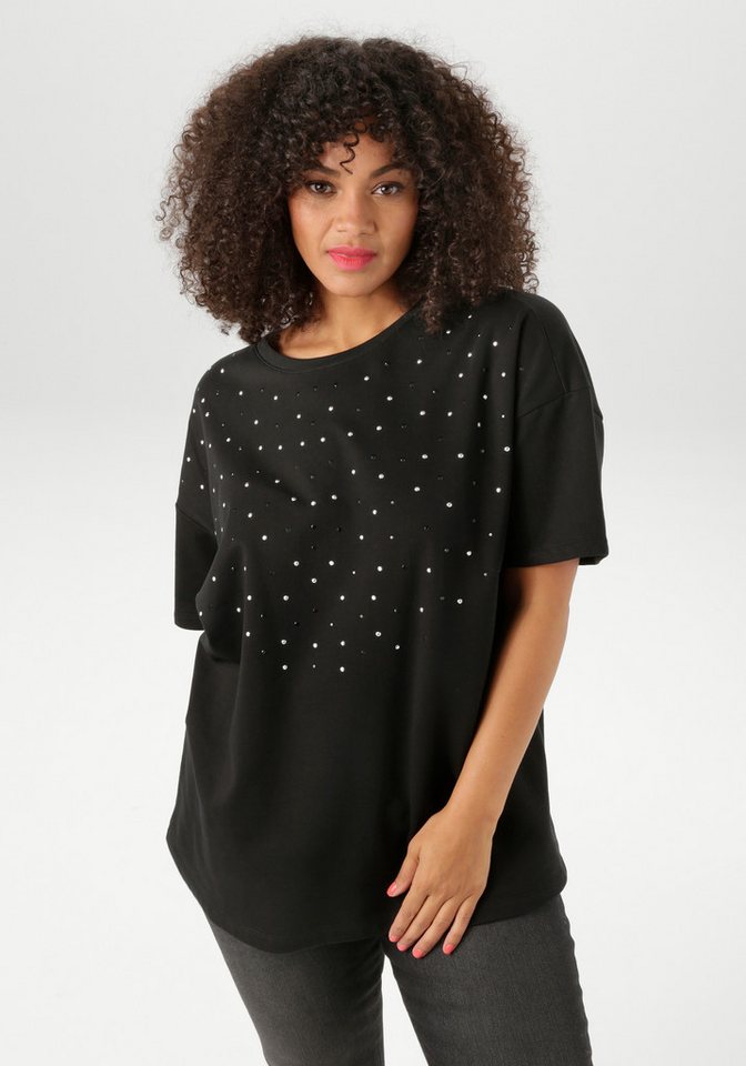 Aniston PLUS Kurzarmshirt mit Nieten Applikation verziert von Aniston PLUS